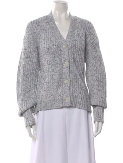 Pre-owned Kule Patterned V-neck Sweater In Blue