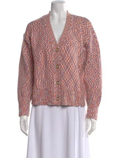 Pre-owned Kule Patterned V-neck Sweater In Multi