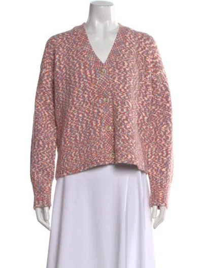 Pre-owned Kule Patterned V-neck Sweater In Multi