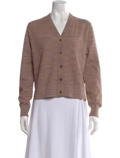 Pre-owned Kule Patterned V-neck Sweater In Neutral
