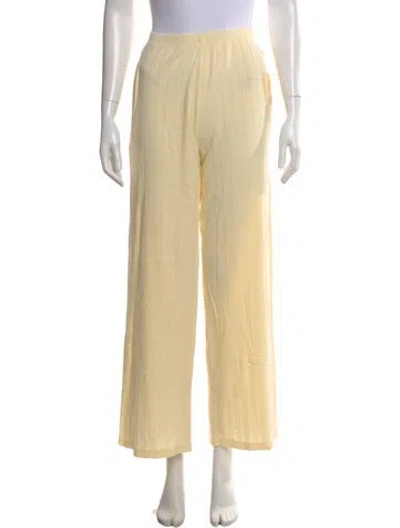 Pre-owned Kule Patterned Wide Leg Pants In Yellow
