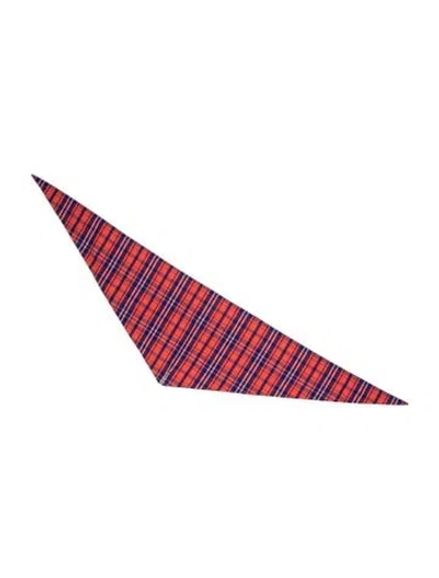 Pre-owned Kule Plaid Print Bandana In Red