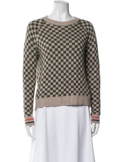 Pre-owned Kule Plaid Print Crew Neck Sweater In Multi
