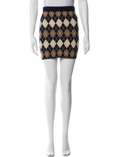 Pre-owned Kule Plaid Print Mini Skirt