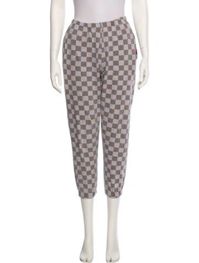 Pre-owned Kule Plaid Print Sweatpants In Multi