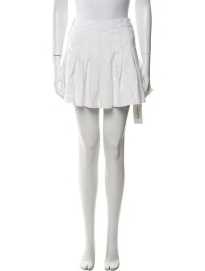 Pre-owned Kule Pleated Accents Mini Skirt In White