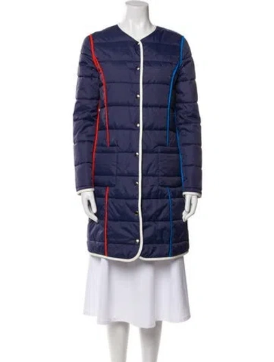 Pre-owned Kule Printed Coat In Blue