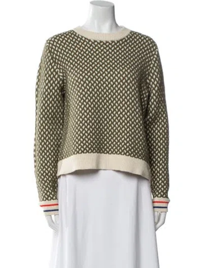 Pre-owned Kule Printed Crew Neck Sweater In Blue