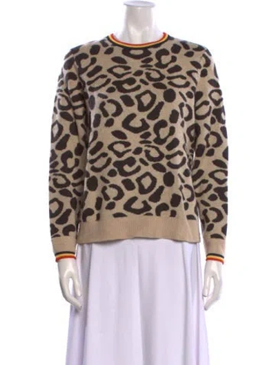 Pre-owned Kule Printed Crew Neck Sweater In Brown