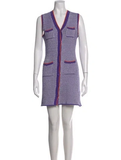 Pre-owned Kule Printed Mini Dress In Purple