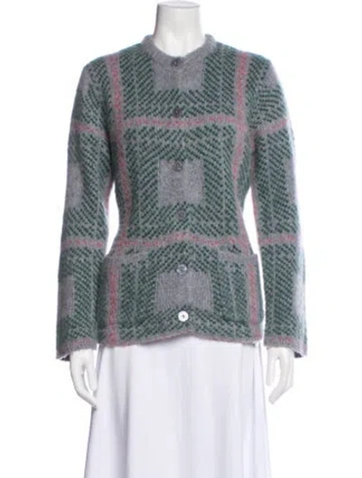 Pre-owned Kule Printed Mock Neck Sweater In Gray