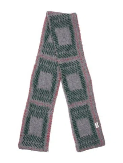 Pre-owned Kule Printed Scarf In Gray