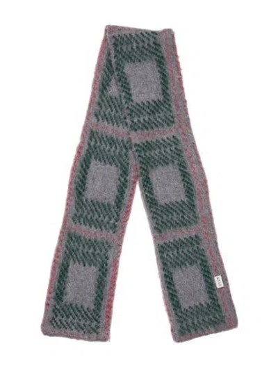 Pre-owned Kule Printed Scarf In Gray