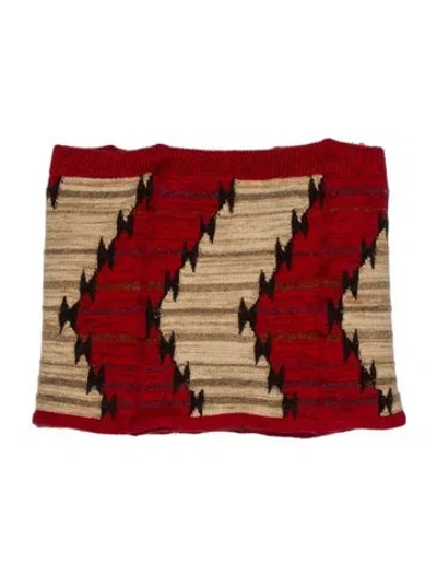 Pre-owned Kule Printed Snood In Red