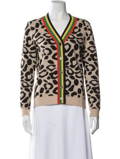 Pre-owned Kule Printed V-neck Sweater In Multi