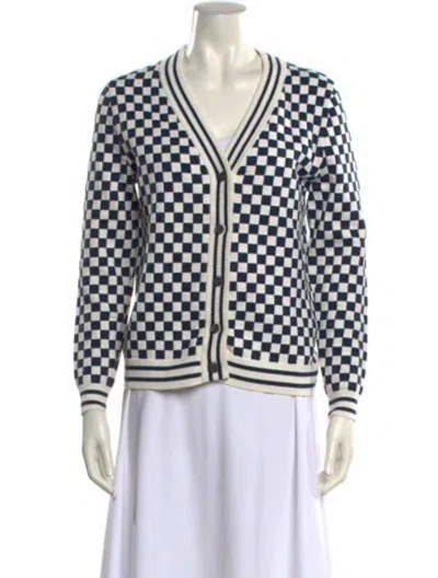 Pre-owned Kule Printed V-neck Sweater In Multi