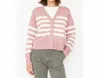 Kule Raffa Cardigan In Clay Cream In Pink