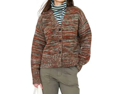 Kule Raffa Cardigan In Indigo/cinnamon In Multi