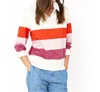 Kule The Colorblock Rugby Long-sleeve Cotton T-shirt In Multi
