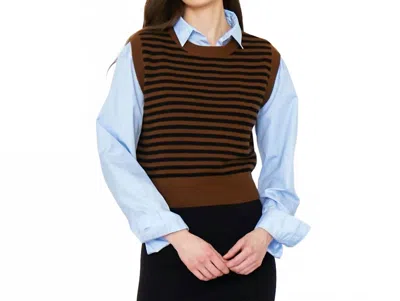 KULE SAM CREWNECK SWEATER IN VICUNA/BLACK