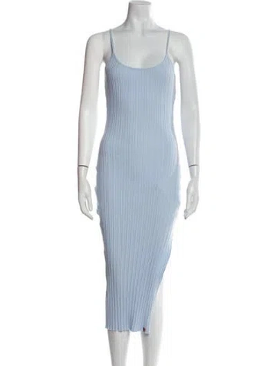 Pre-owned Kule Scoop Neck Midi Length Dress In Blue