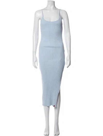 Pre-owned Kule Scoop Neck Midi Length Dress In Blue