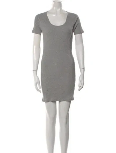 Pre-owned Kule Scoop Neck Mini Dress In Gray
