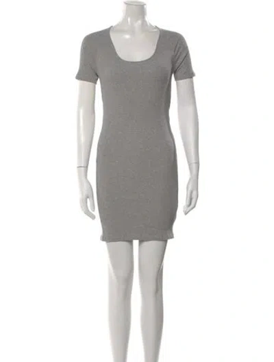 Pre-owned Kule Scoop Neck Mini Dress In Gray