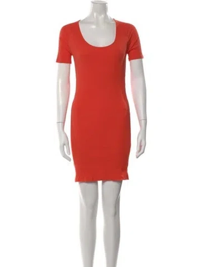 Pre-owned Kule Scoop Neck Mini Dress In Orange
