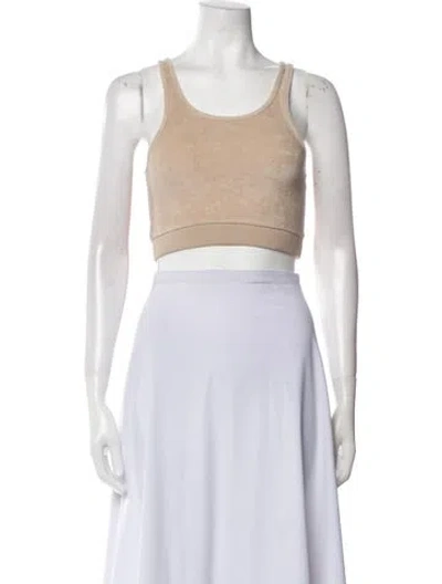 Pre-owned Kule Scoop Neck Sleeveless Crop Top W/ Tags In Neutral