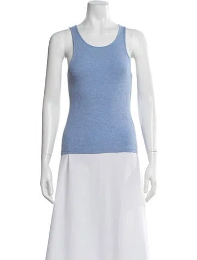 Pre-owned Kule Scoop Neck Sleeveless Top In Blue