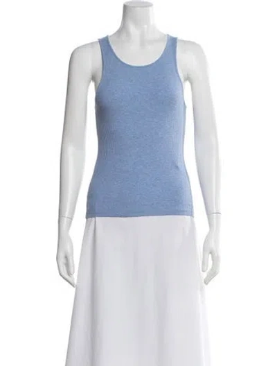 Pre-owned Kule Scoop Neck Sleeveless Top In Blue