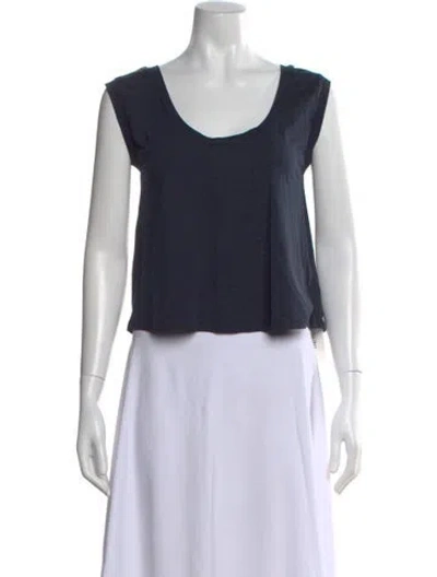 Pre-owned Kule Scoop Neck Sleeveless Top In Blue