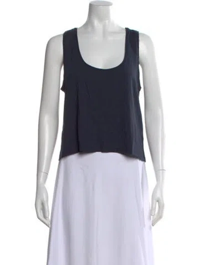Pre-owned Kule Scoop Neck Sleeveless Top In Blue