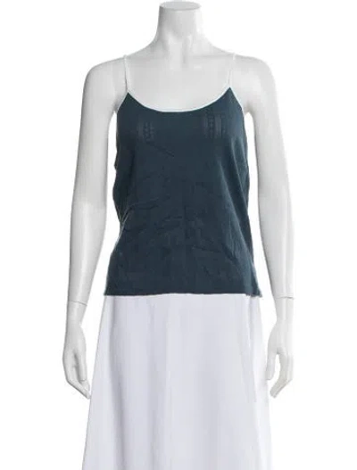 Pre-owned Kule Scoop Neck Sleeveless Top In Blue