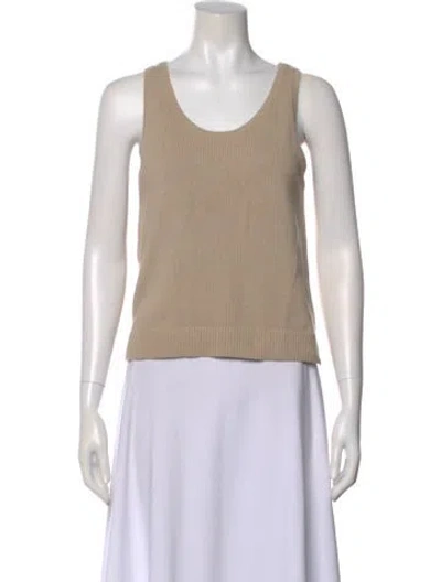 Pre-owned Kule Scoop Neck Sleeveless Top In Neutral