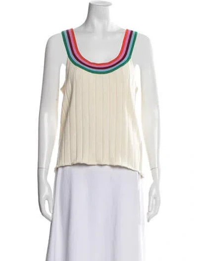 Pre-owned Kule Scoop Neck Sleeveless Top In Neutrals