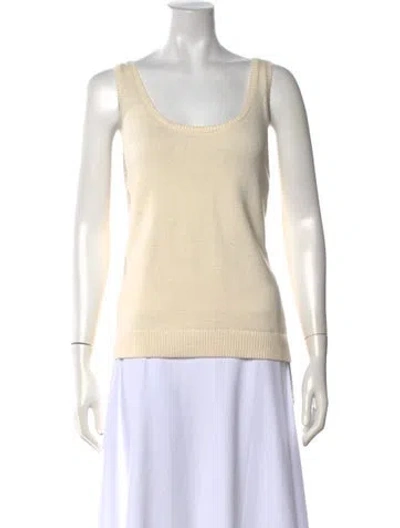 Pre-owned Kule Scoop Neck Sleeveless Top In Neutrals