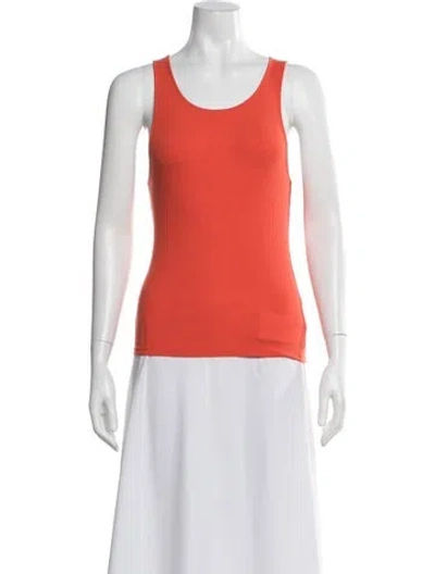 Pre-owned Kule Scoop Neck Sleeveless Top In Orange