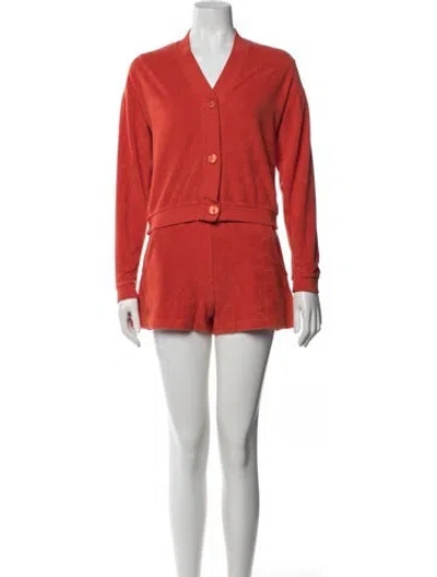 Pre-owned Kule Short Set In Orange