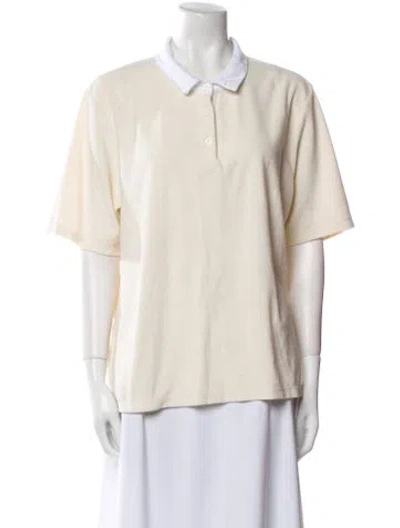 Pre-owned Kule Short Sleeve Polo In Neutral