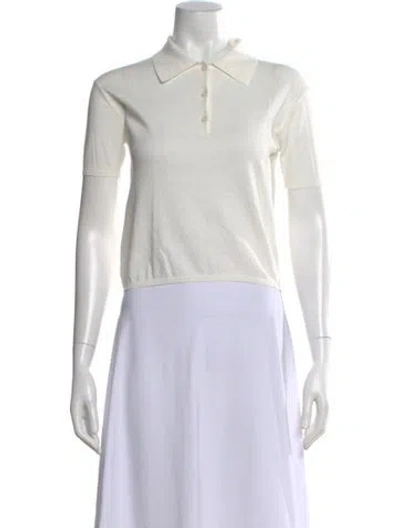 Pre-owned Kule Short Sleeve Polo In Neutral
