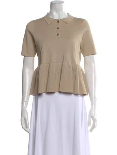 Pre-owned Kule Short Sleeve Polo In Neutral