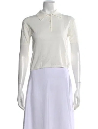Pre-owned Kule Short Sleeve Polo In Neutral