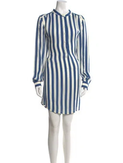 Pre-owned Kule Silk Knee-length Dress In Blue