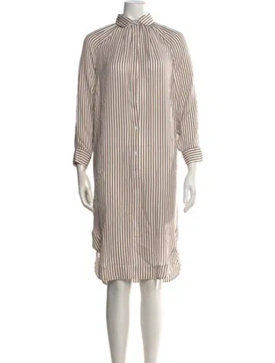 Pre-owned Kule Silk Knee-length Dress In Multicolor