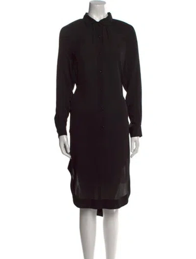 Pre-owned Kule Silk Midi Length Dress In Black