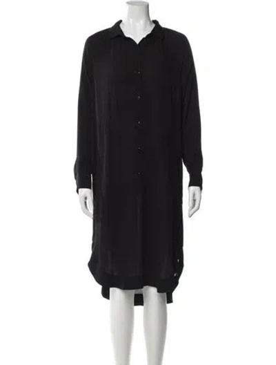 Pre-owned Kule Silk Midi Length Dress In Blue