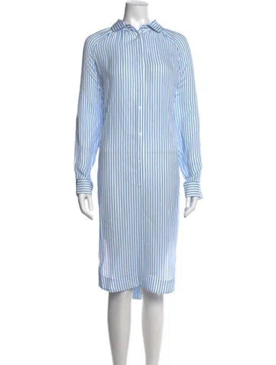 Pre-owned Kule Silk Midi Length Dress In Blue