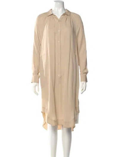 Pre-owned Kule Silk Midi Length Dress In Neutral